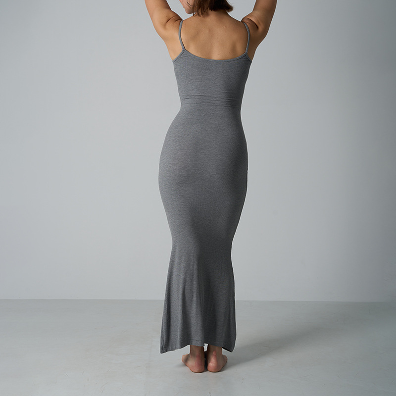 Long Dress Modal Lounge Dress Spaghetti Strap Dress - Image 4