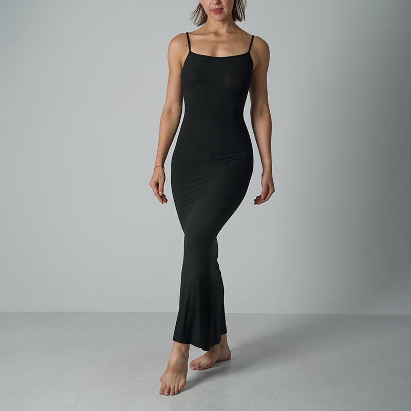 Long Dress Modal Lounge Dress Spaghetti Strap Dress - Image 9
